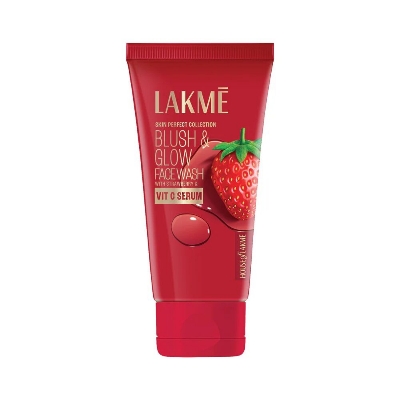 Picture of Lakme Blush & Glow Hydrating Strawberry Facewash With Vitamin C Serum 100g