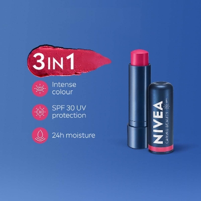 Picture of NIVEA Lip Caring Beauty Pink Lip Balm | Lip & Cheek Tint with SPF 30