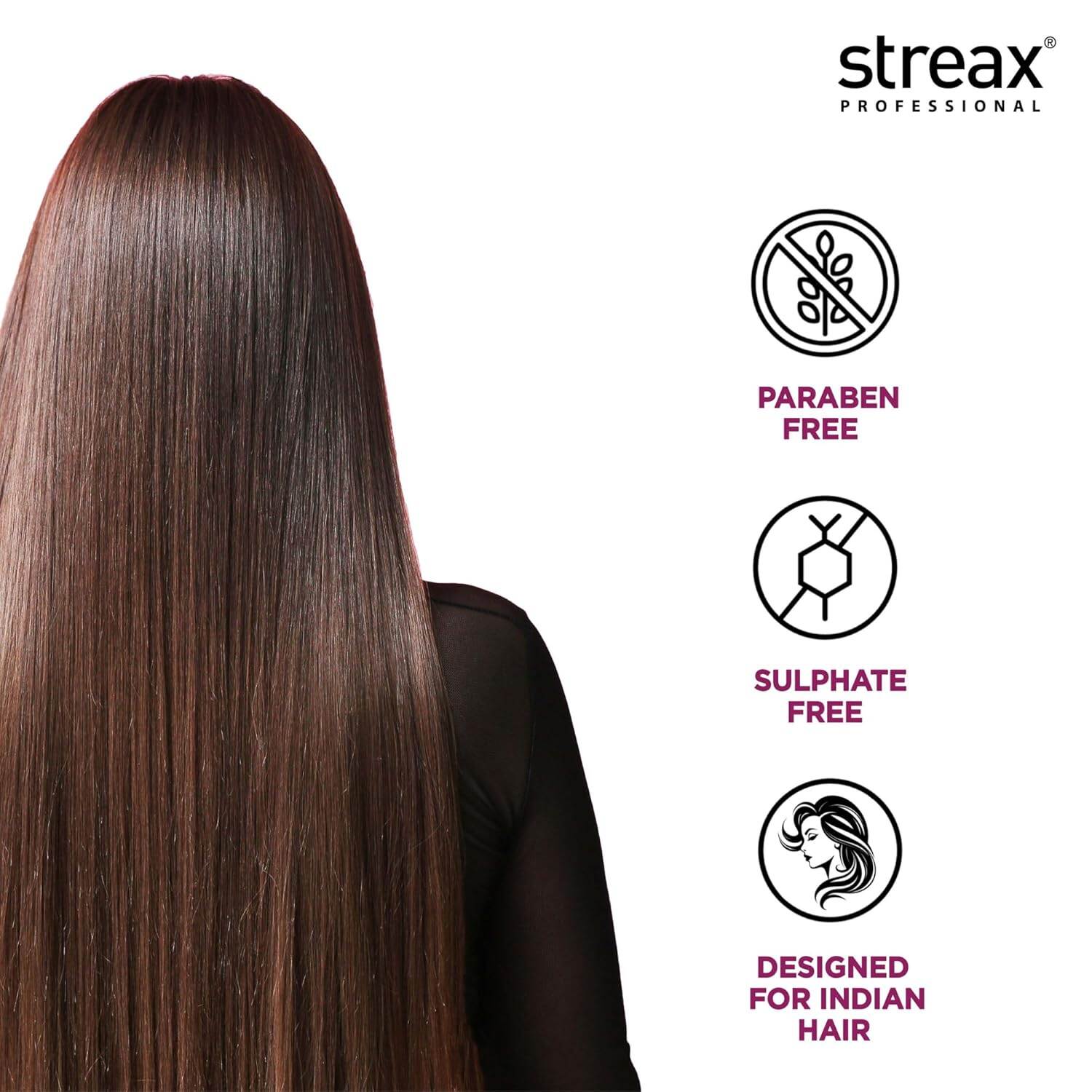 Picture of Streax Professional Canvo Line Shampoo For Keratin Treated & Straightened Hair 300ml
