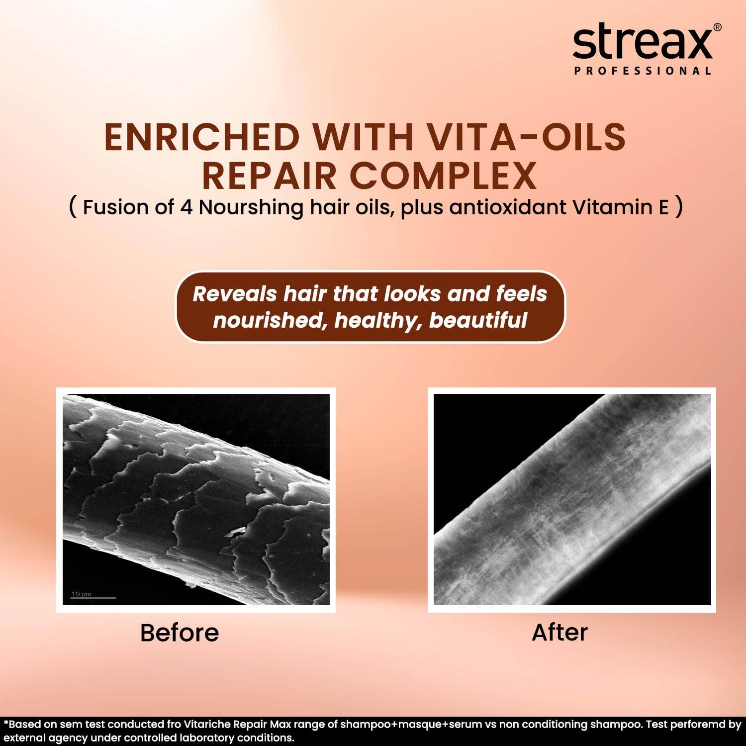 Picture of Streax Professional Vitariche Care Repair Max Hair Serum 100ml