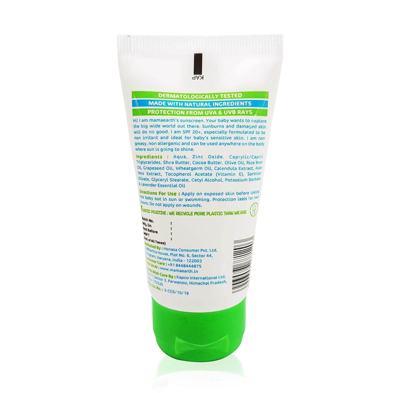 Picture of Mamaearth Mineral Based Sunscreen For Babies - 50ml