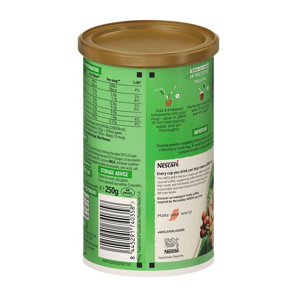 Picture of Nescafe Frothy Coffee Aero Peppermint Mocha 250g