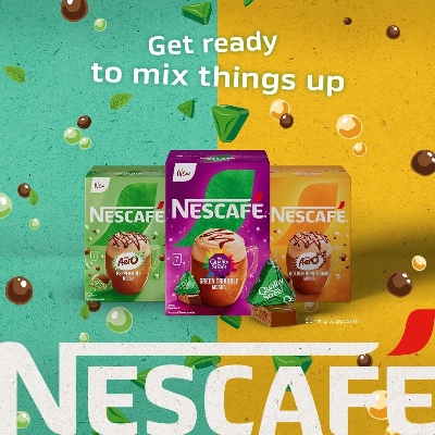 Picture of Nescafe Frothy Coffee Quality Street Green Triangle Mocha 250g