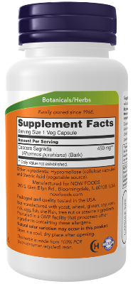 Picture of Now Foods Cascara Sagrada 450 mg Veg 100 Capsules