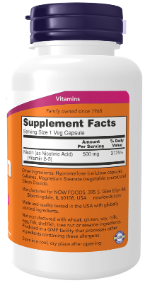 Picture of Now Foods Niacin 500 mg 100 Veg Capsules