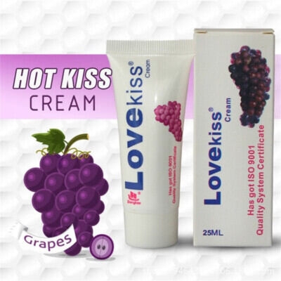 Picture of Love Kiss Cream Edible Lubricant Grape Flavor 25ml