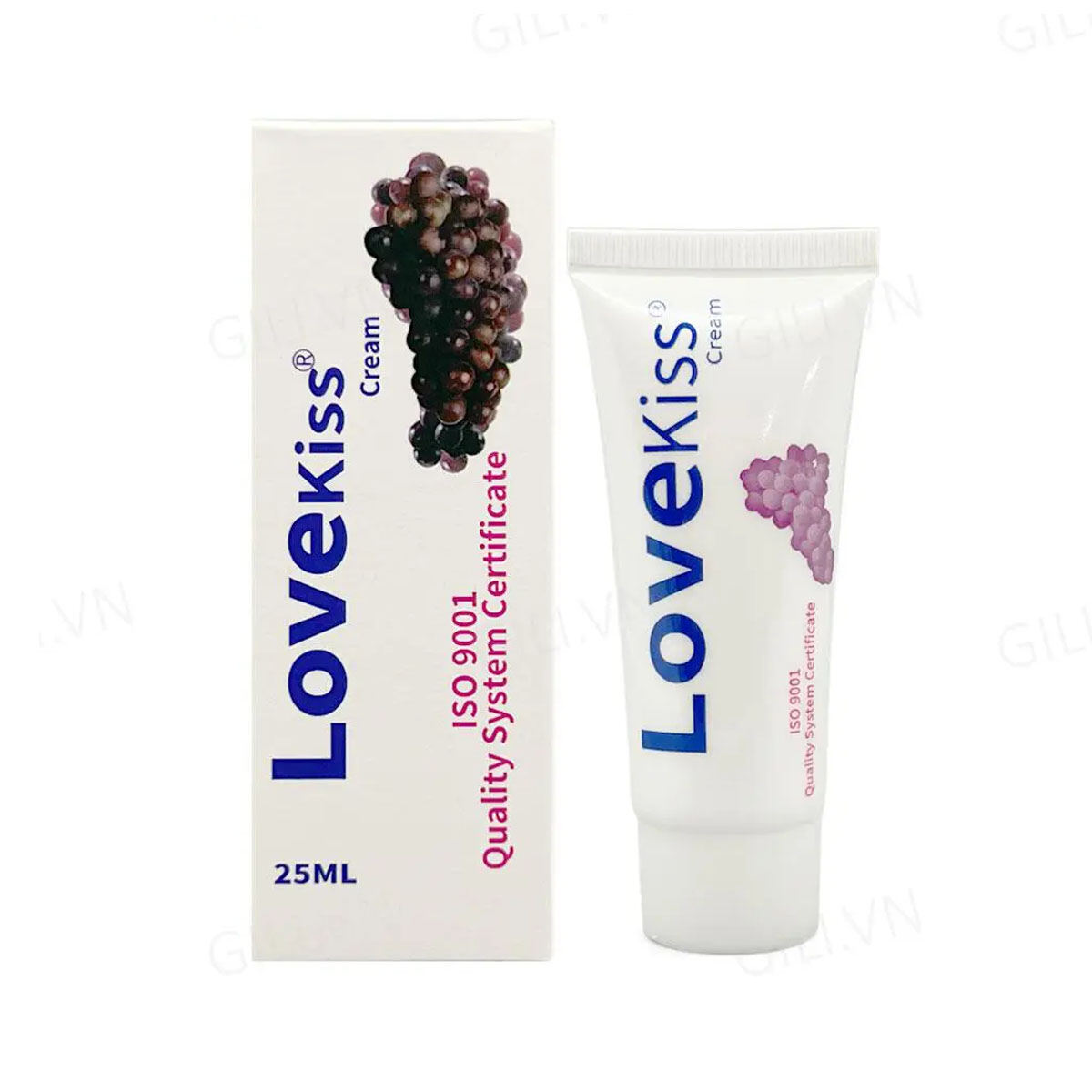 Picture of Love Kiss Cream Edible Lubricant Grape Flavor 25ml