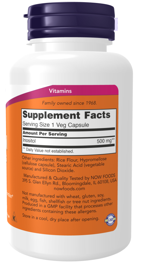 Picture of Now Foods Inositol 500 mg | 100 Veg Capsules