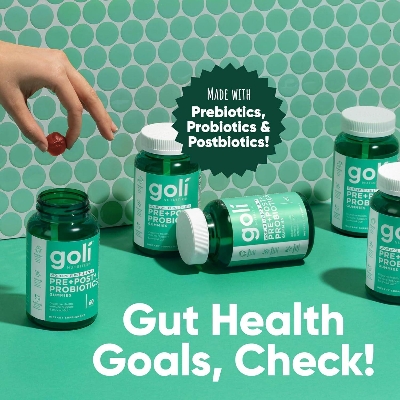 Picture of Goli Nutrition Pre Pro Postbiotic Gummies - Worlds First 3-in-1 | 60 Gummies