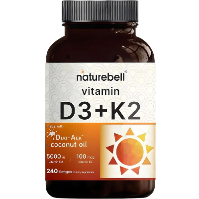 Picture of NatureBell Vitamin D3 + K2 | 240 Softgels