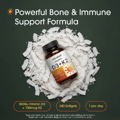 Picture of NatureBell Vitamin D3 + K2 | 240 Softgels