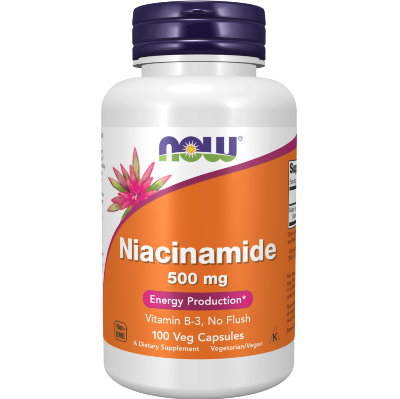 Picture of Now Foods Niacinamide (B-3) 500 mg | 100 Veg Capsules