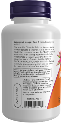 Picture of Now Foods Niacinamide (B-3) 500 mg | 100 Veg Capsules