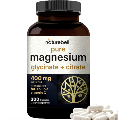 Picture of Naturebell Magnesium Glycinate + Citrate 400mg | 300 Capsules