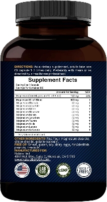 Picture of Naturebell Magnesium Complex 500mg | 300 Capsules