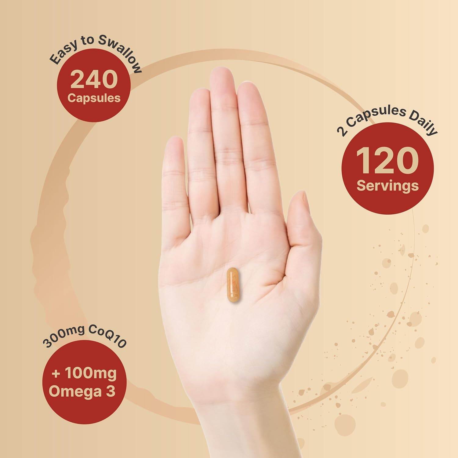 Picture of Naturebell CoQ10 300mg with Omega 3 | 240 Capsules