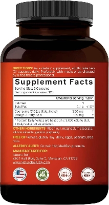 Picture of Naturebell CoQ10 300mg with Omega 3 | 240 Capsules