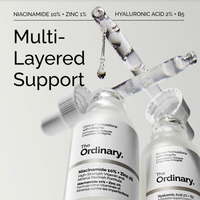 Picture of The Ordinary The Skin Support Set (Niacinamide 10% + Zinc 1%, Hyaluronic Acid 2% + B5)