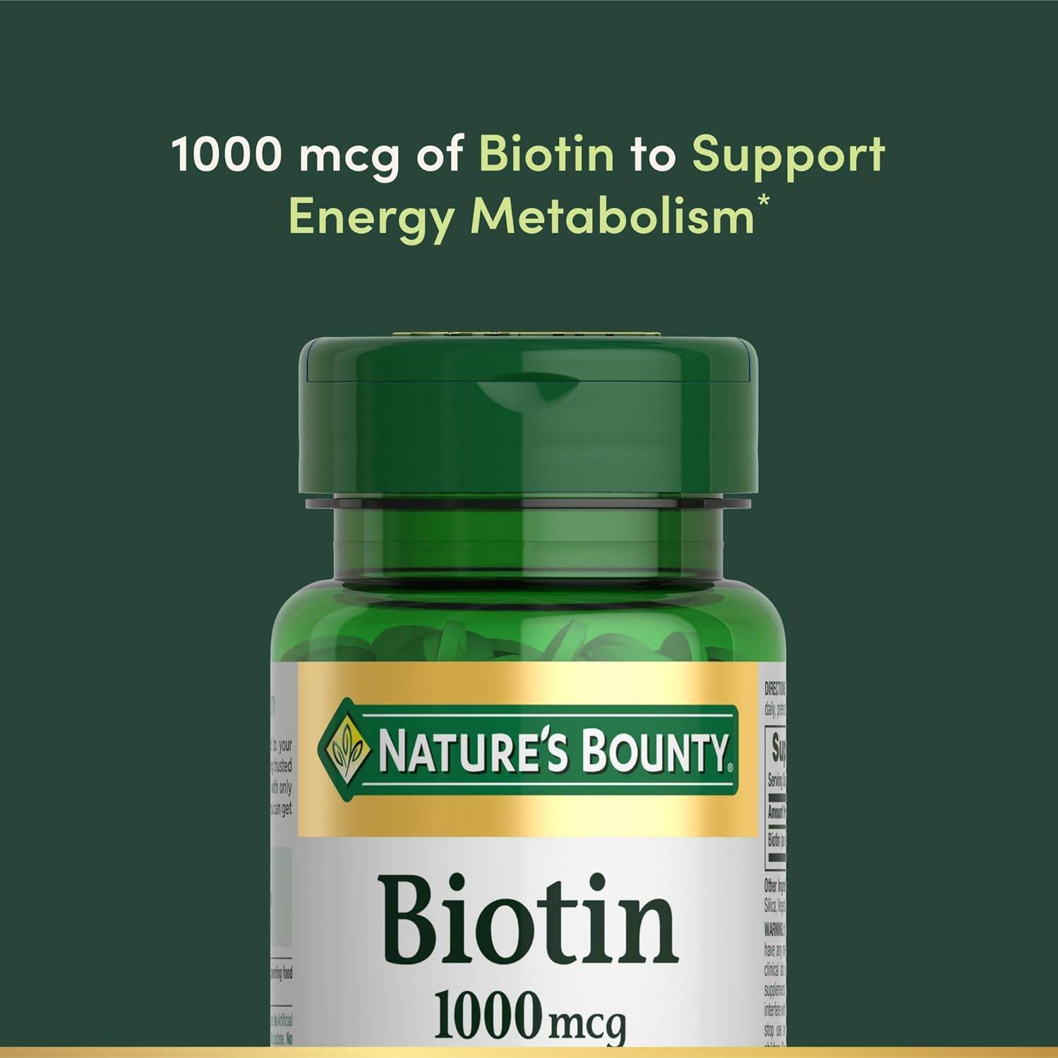 Picture of Nature's Bounty Biotin 1000mcg | 100 Tablets