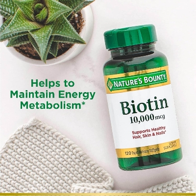 Picture of Nature's Bounty Biotin 10000 mcg | 120 Softgels