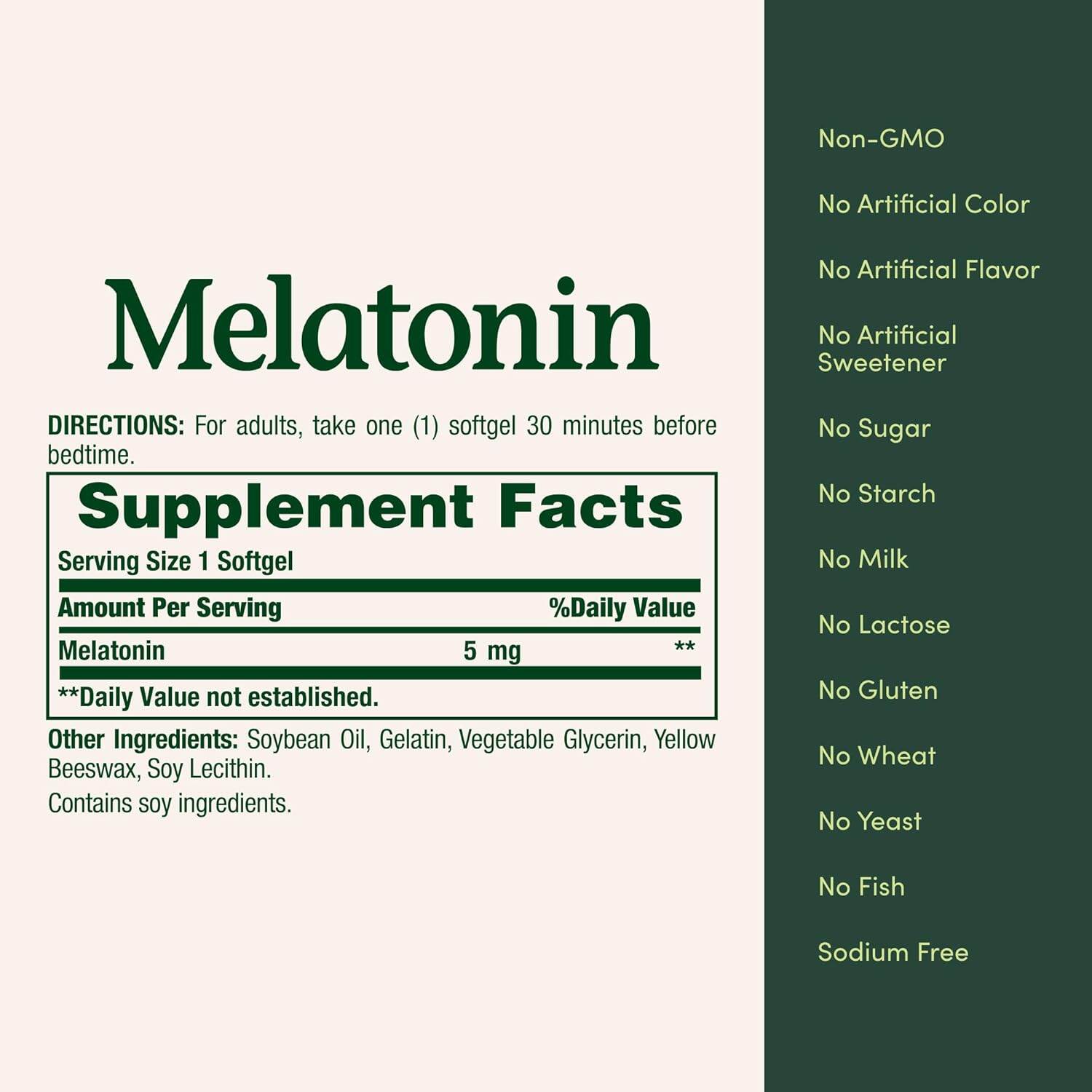 Picture of Nature's Bounty Melatonin 5mg | 90 Softgels