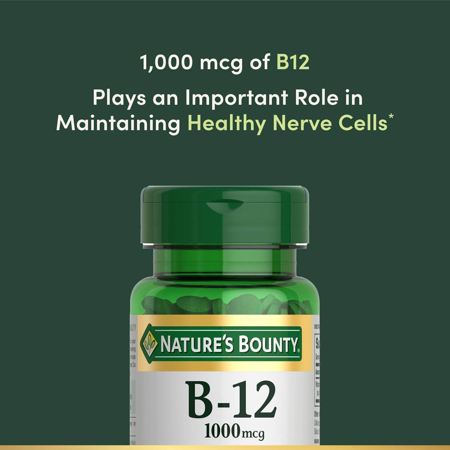 Picture of Nature's Bounty Vitamin B12 1000mcg | 100 Tablets
