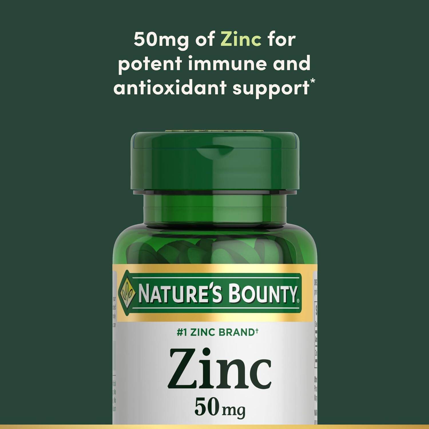 Picture of Nature’s Bounty Zinc 50mg | 100 Tablets
