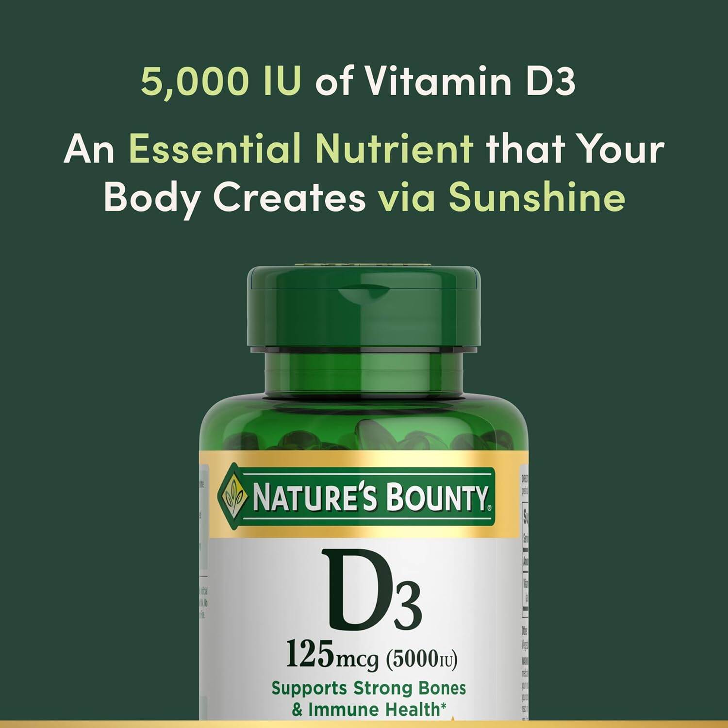 Picture of Nature's Bounty Vitamin D3 125mcg | 150 Softgels