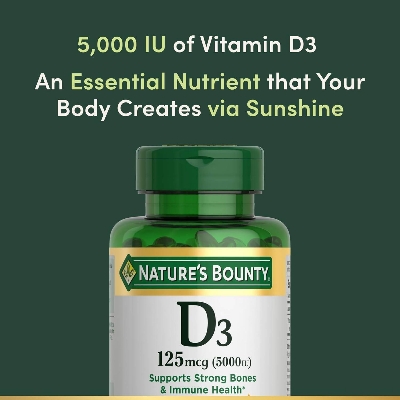 Picture of Nature's Bounty Vitamin D3 125mcg | 150 Softgels