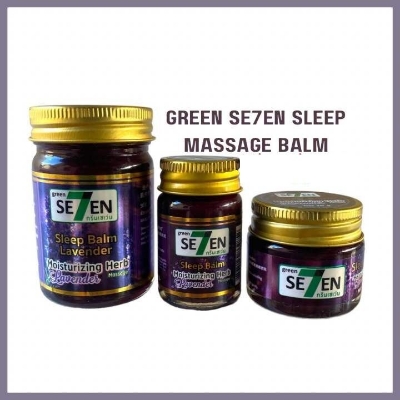 Picture of Jual Se7en  Green Seven Sleep Balm Mouisturizing Herb Lavender 20g for Sleep Aid