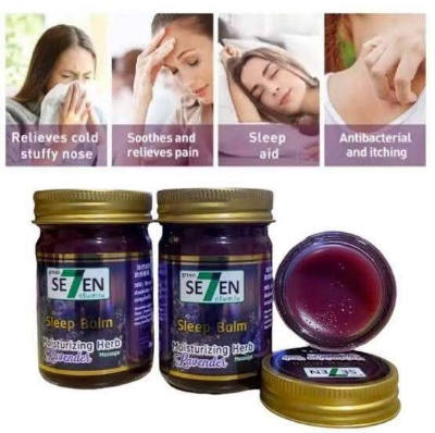 Picture of Jual Se7en  Green Seven Sleep Balm Mouisturizing Herb Lavender 20g for Sleep Aid