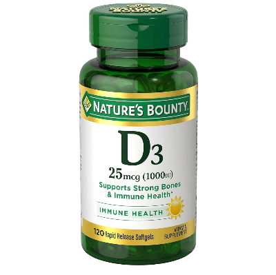 Picture of Nature's Bounty Vitamin D3 25mcg | 125 Softgels