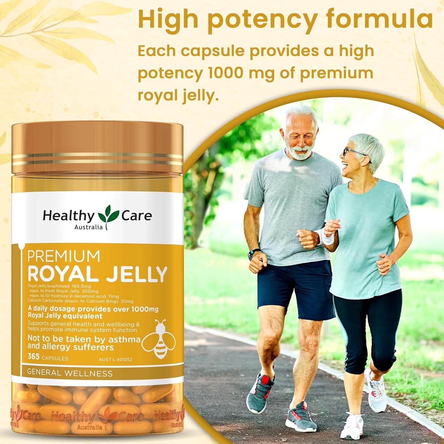 Picture of Healthy Care Royal Jelly 1000mg | 365 Capsules
