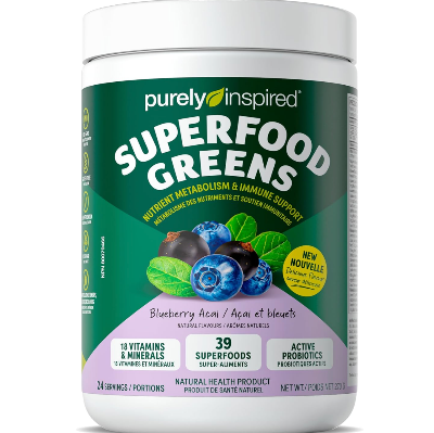 Picture of Purely Inspired Superfood Greens Powder 24 servings Blueberry Acai