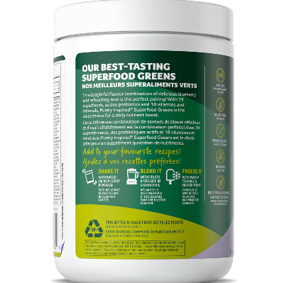 Picture of Purely Inspired Superfood Greens Powder 24 servings Blueberry Acai