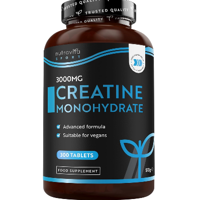 Picture of Nutravita Creatine Monohydrate 3000mg - 300 Vegan Tablets