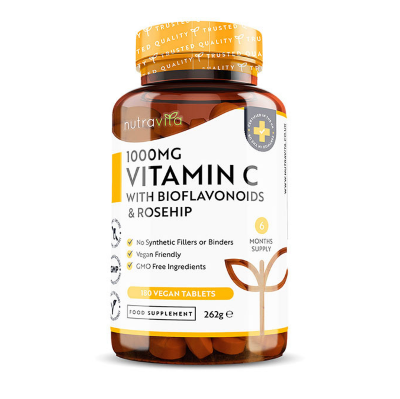 Picture of Nutravita Vitamin C 1000mg, Bioflavonoids Rosehip - 180 Tablets