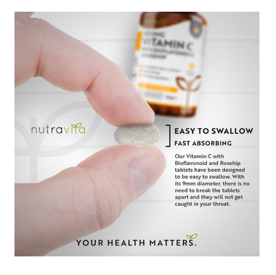 Picture of Nutravita Vitamin C 1000mg, Bioflavonoids Rosehip - 180 Tablets