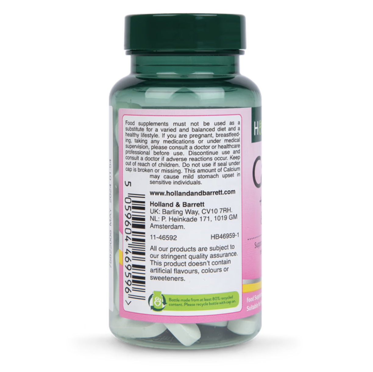 Picture of Holland & Barrett Calcium + Magnesium & Vitamin D | 60 Tablets