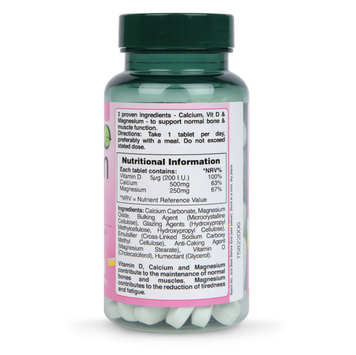 Picture of Holland & Barrett Calcium + Magnesium & Vitamin D | 60 Tablets