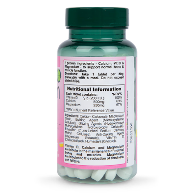 Picture of Holland & Barrett Calcium + Magnesium & Vitamin D | 60 Tablets