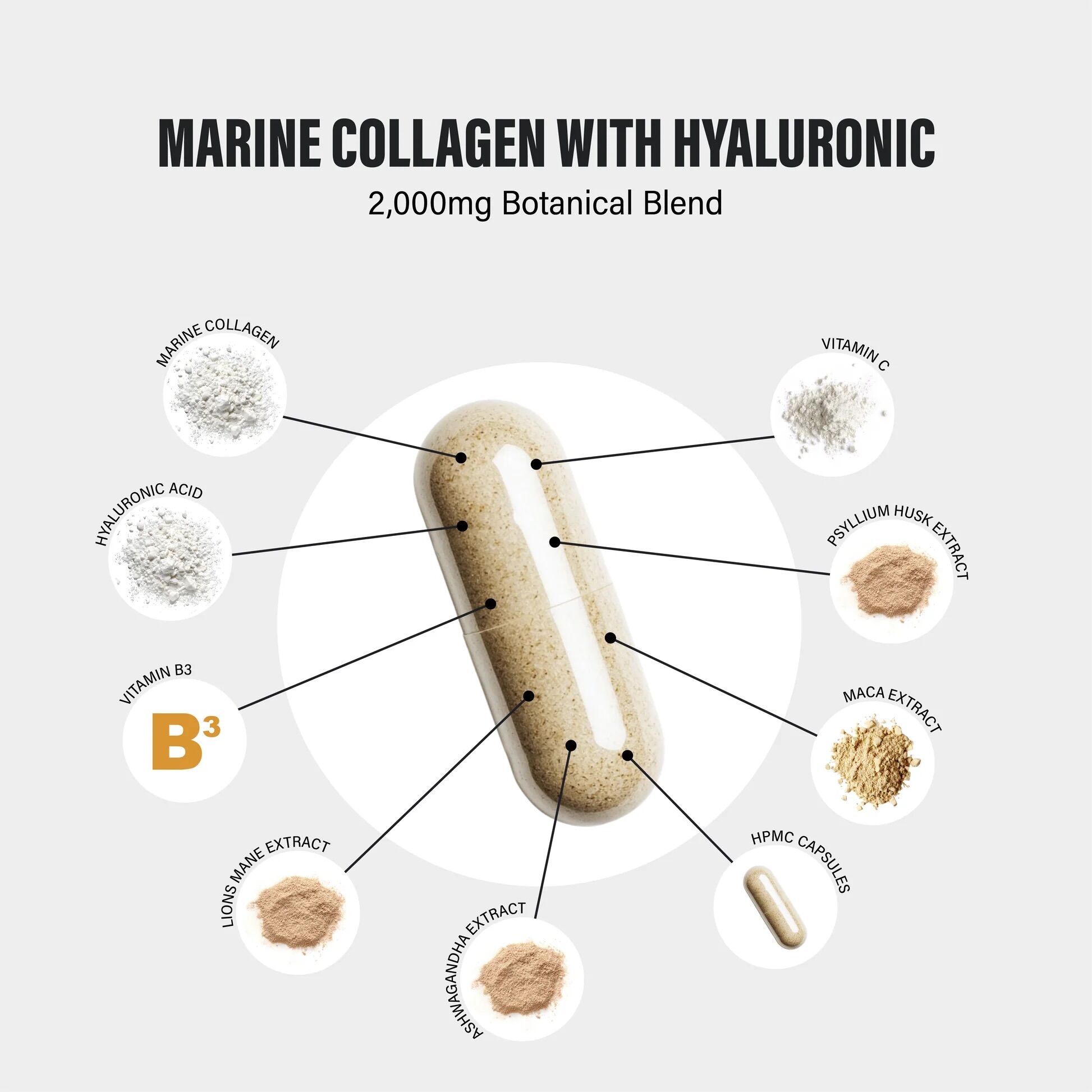 Picture of Sport Supplies Marine Collagen + Hyaluronic Acid | 60 Capcules