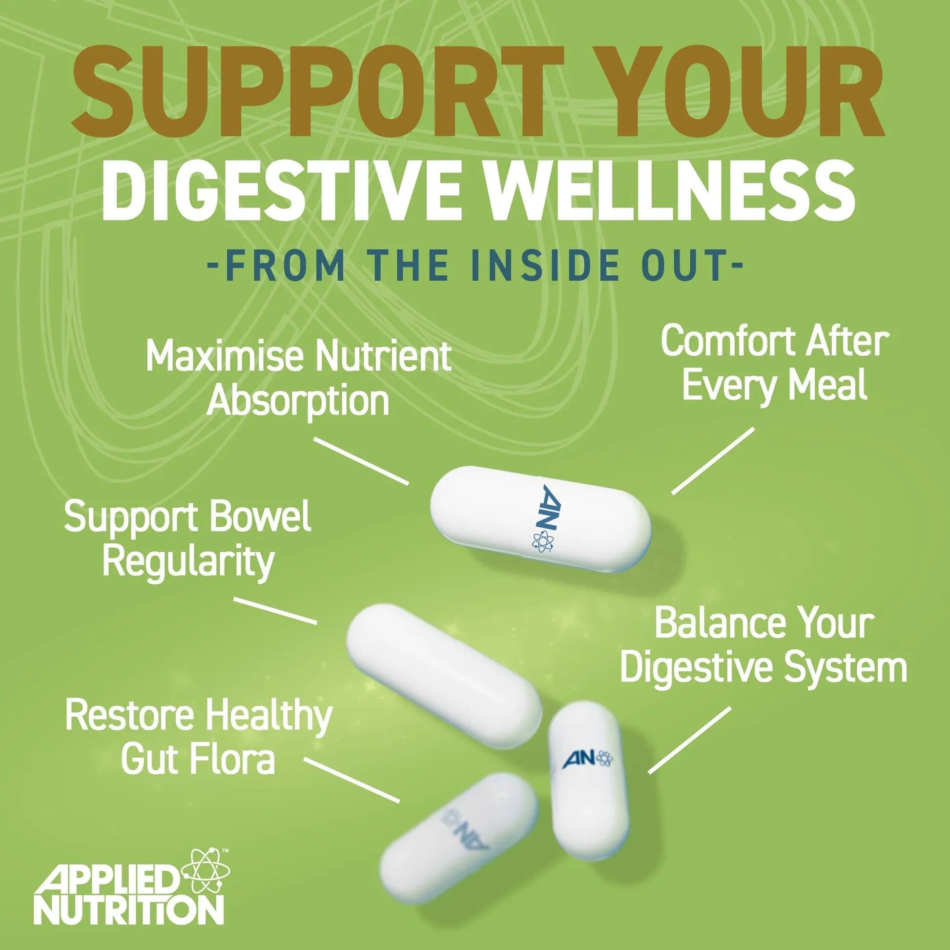 Picture of Applied Nutrition Gut Health Capsules | 60 Capsules