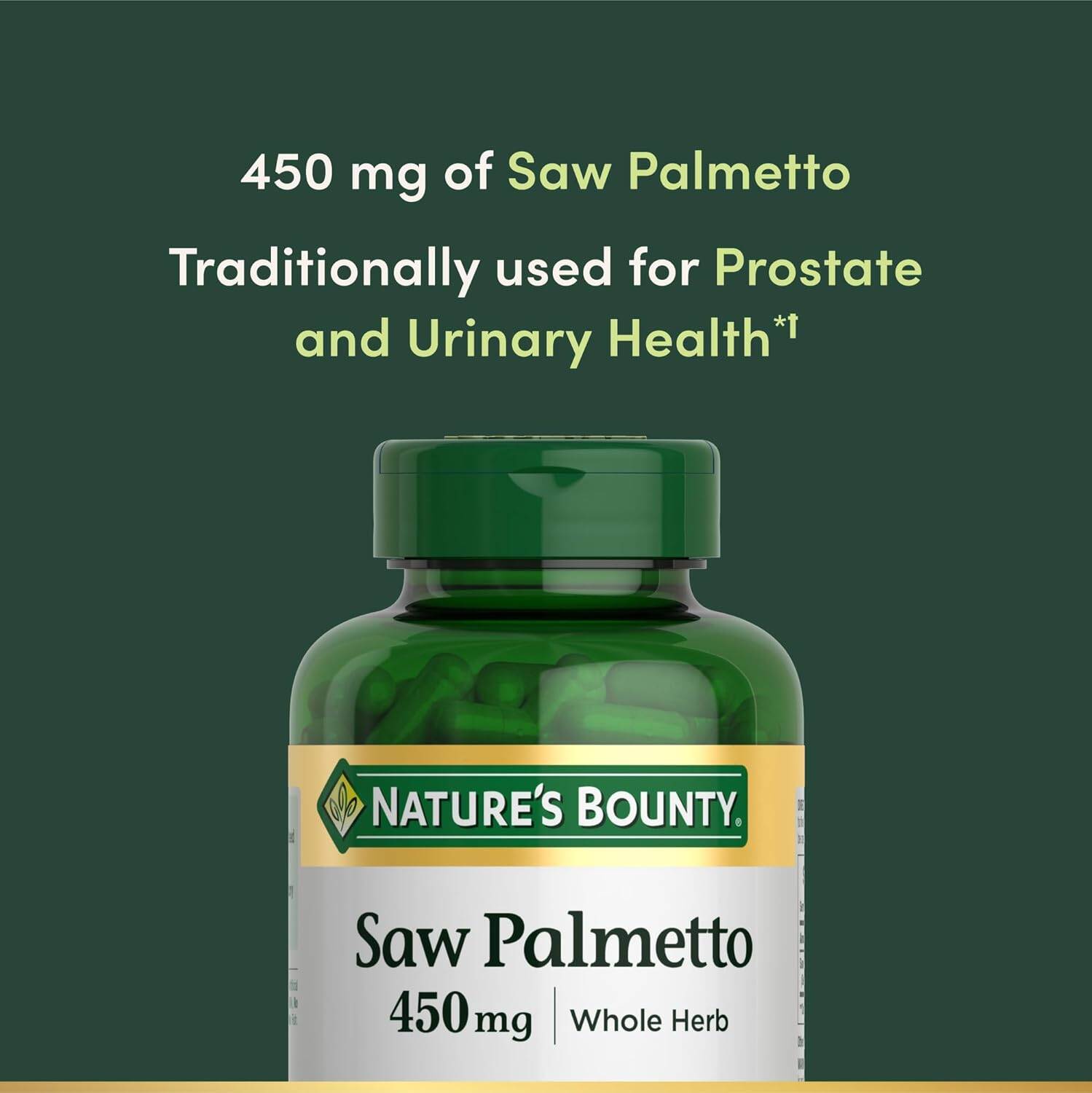 Picture of Nature's Bounty Saw Palmetto 450mg | 250 Capsules