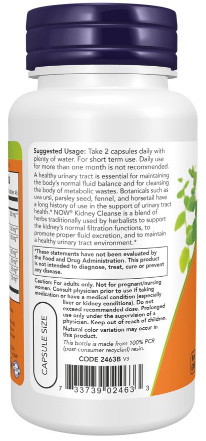 Picture of Now Foods Kidney Cleanse | 90 Veg Capsules
