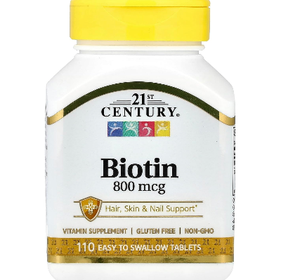 Picture of 21st Century Biotin 800 mcg | 110 Tablets