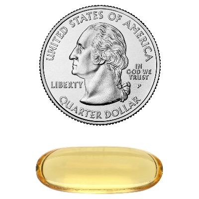 Picture of Kirkland Signature 1000mg Natural Fish Oil Concentrate with Omega-3 Fatty Acids | 400 Softgels