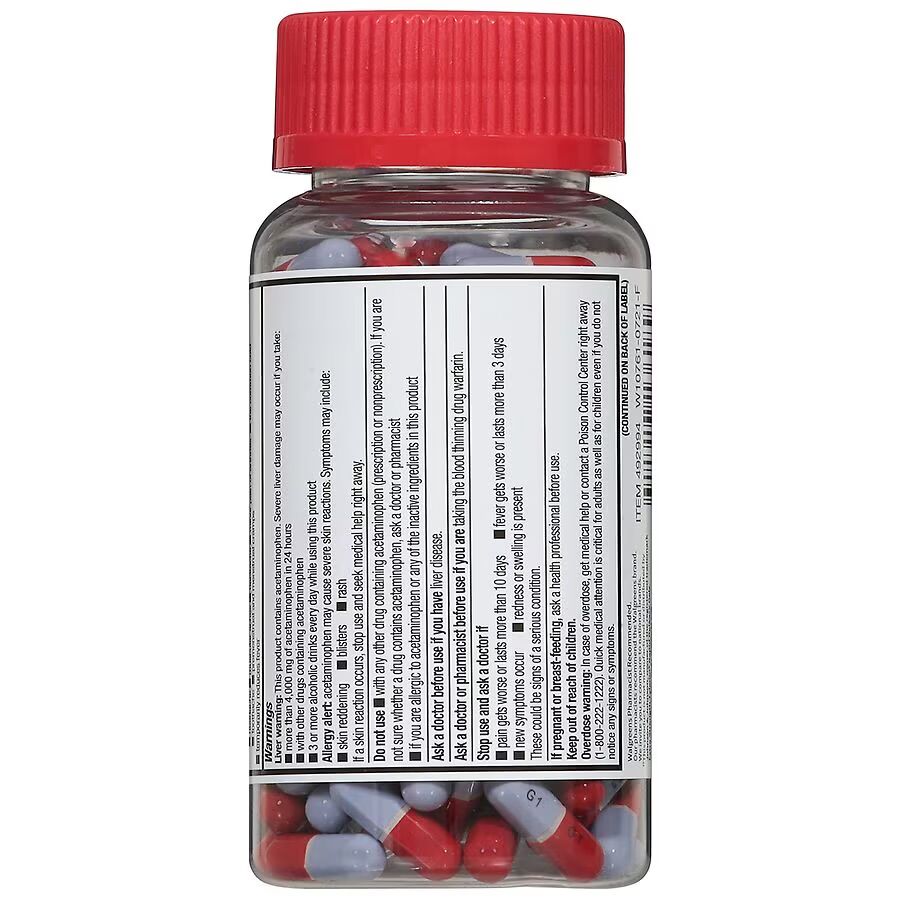Picture of Walgreens Pain Reliever Extra Strength | 150 Gelcaps