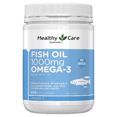 Picture of Healthy Care Fish Oil 1000mg Omega-3 | 400 capsules