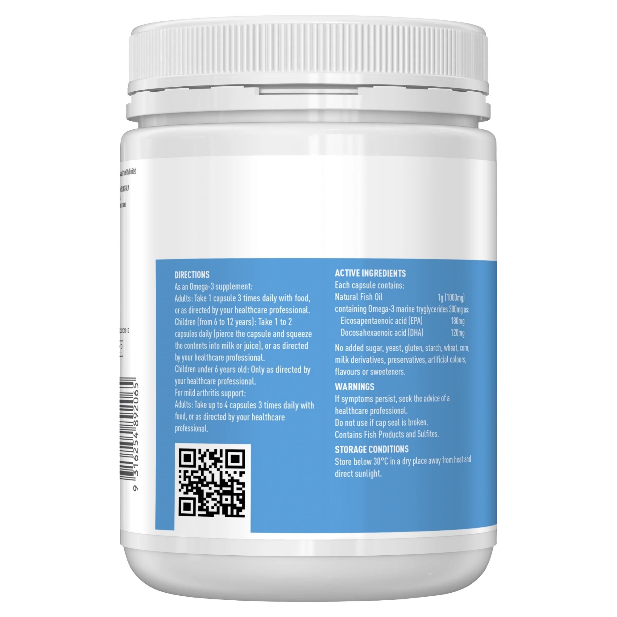 Picture of Healthy Care Fish Oil 1000mg Omega-3 | 400 capsules